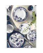Service de table en porcelaine bleu/blanc - 24 Pièces